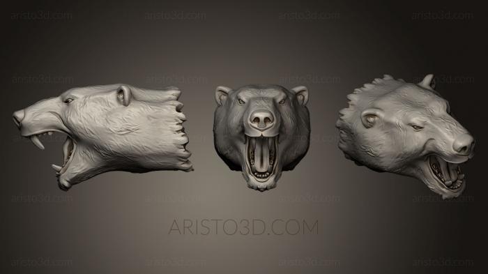 Masks and muzzles of animals (MSKJ_0144) 3D model for CNC machine